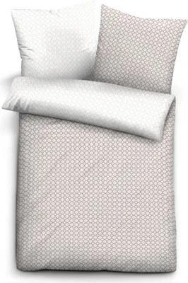 Produktbild von biberna 0636045 Mako-Satin Bettwäsche GRAFIK - MIX & MATCH color: taupe, size: 1x 40x40 cm