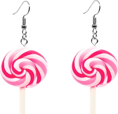 Produktbild von Mode Regenbogen Lollipop Candy Baumeln Haken Ohrringe Frauen Schmuck Geschenk Party-4#