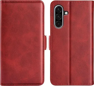 Produktbild von Mobigear Slim Magnet  Samsung Galaxy A36 Hülle Klapphülle Geldbörse - Rot