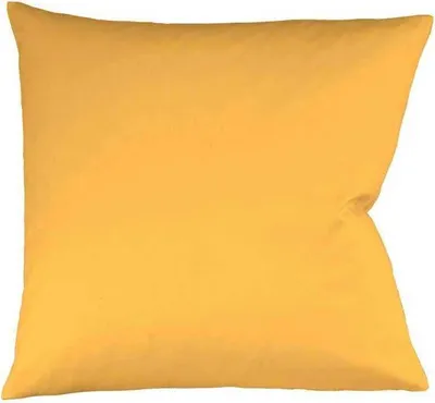 Produktbild von Fleuresse Mako-Satin-Kissenbezug uni colours Farbe sonne 2349 Größe 50x50 cm