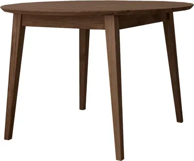 Image de Table de salle à manger Orbetello, table de cuisine, couleur et dimensions au choix, ronde, chêne tabac