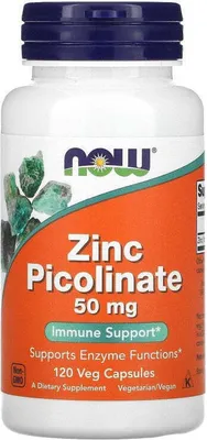 Produktbild von Zinkpicolinat 50 mg 120 pflanzliche Kapseln Now Foods