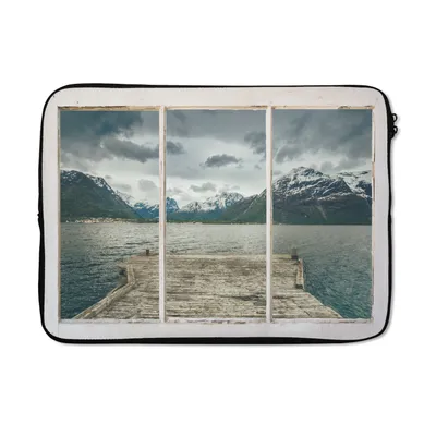 Produktbild von MuchoWow® Laptop Hülle 13 Zoll Aussicht - Steg - Wasser Laptoptasche - Laptophülle - Sleeve - Rundumschutz