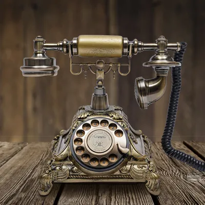 Zdjęcie produktu dla Telefon stacjonarny Retro Vintage Antyczna Słuchawka Telefon Biurko Dekoracja Telefon Domowy Telefon Domowy