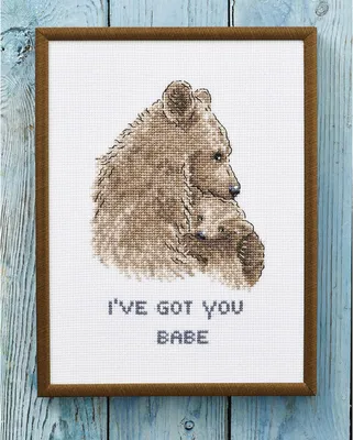 Produktbild von Permin Kreuzstich Stickpackung "Ich habe dich, Baby", Zählmuster, 18x24cm