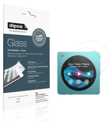 Produktbild von 2x Schutzfolie für FiiO DISC - Anti-Shock 9H Folie dipos Glass Kunststoffglas