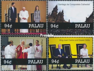 Produktbild von Briefmarken Palau-Inseln 2011 Mi 3003-3006 (kompl.Ausg.) postfrisch Spanien-Besuch Papst Benedikt XVI.