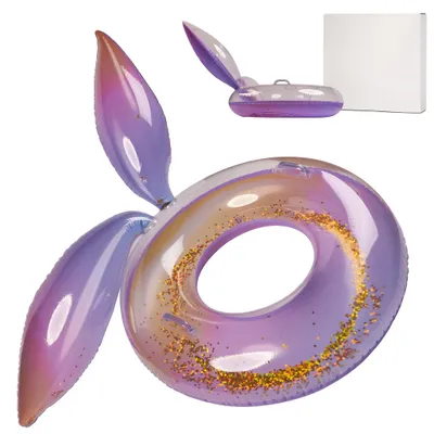 Image de Roue gonflable sirène avec galaxie pailletée XXL