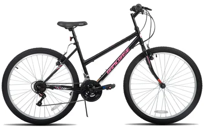 Imagen del producto de Bicicleta de montaña - Modelo para mujer - Ruedas de 24 y 26 pulgadas - 18 velocidades - Frenos V dobles - Marco de acero con componentes de carbono
