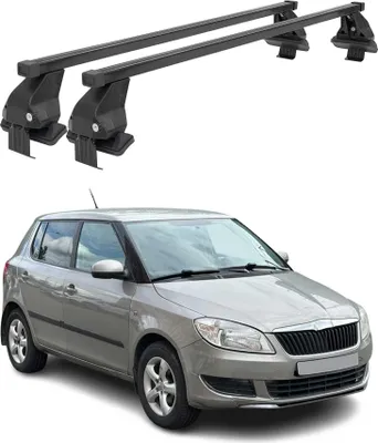 Image de Barres Transversales Menabo pour Skoda Fabia II 2007-2014 Noir
