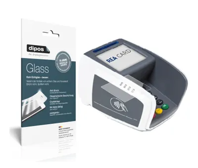 Produktbild von 2x Schutzfolie für REA CARD T7 pro touch - Anti-Shock 9H Folie dipos Glass Kunststoffglas