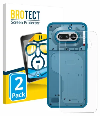 Produktbild von 2x Für Nothing Phone (4a) (Rückseite) Schutzfolie BROTECT Displayschutz Display Schutz Folie Klar Transparent