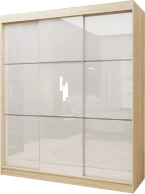 Produktbild von Masseno Schiebetürenschrank VITALE 180 cm Kleiderschrank Schlafzimmer Schrank 3-türig Sonoma Eiche