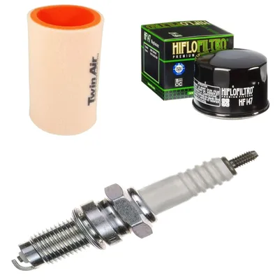 Image de Kit d'entretien pour Yamaha YFM 700 FWA GDXG Grizzly 2016-2017 : filtre et bougie d'allumage de pamoto - Neuf
