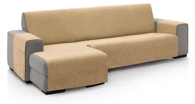 Image de Housse de canapé en velours pour fauteuil convertible avec accoudoir gauche