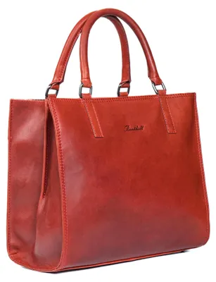 Produktbild von Benthill Damen Tasche aus Echt-Leder - Shopper aus Rindsleder - Handtasche mit Reißverschluss - Schultertasche / Ledertasche - Vintage Umhängetasche