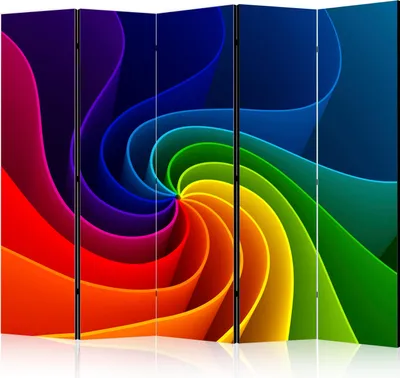 Obrázok produktu pre Paraván jednostranný Abstractions 225x172 cm 5-dielny modrý