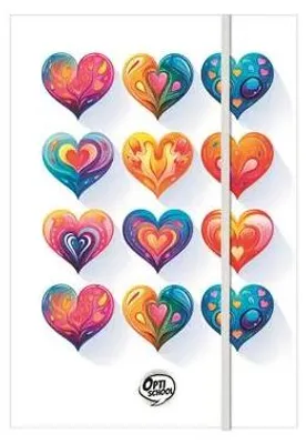 Box na zošity, A4, OPTISCHOOL "Love"