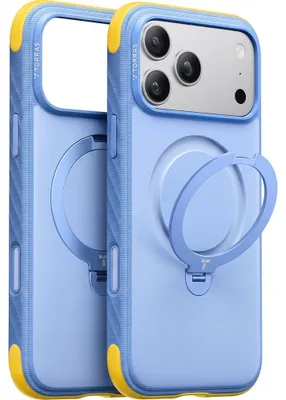 Produktbild von MagSafe-Hülle für Apple iPhone 18 Pro / 17 Pro, Torras, Ostand Q3 Rugged, Blau