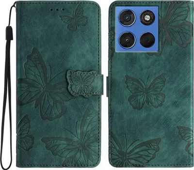 Produktbild von Motorola Edge 70 Hülle - Coverup Schmetterlinge Klapphülle - Grün
