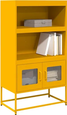 Produktbild von vidaXL Highboard Senfgelb 68x39x123 cm Stahl