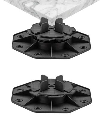 Imagen del producto de Soportes ajustables Wiltec para piedra, de 18 a 28 mm, con capacidad de carga de 600 kg, ideales para terrazas y baldosas de terraza