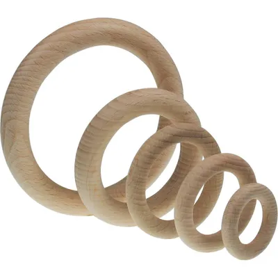 Produktbild von Holzringe, 35 x 7 mm, -natur-,