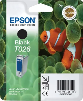 Produktbild von Epson T026 Black Ink Cartridge - Retail Pack (untagged)