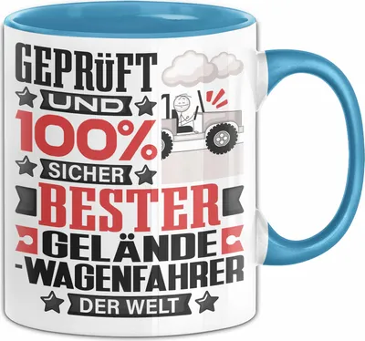 Produktbild von Geländewagenfahrer Geschenk Lustiger Spruch für Geländewagenfahrer Geschenkidee Bester Geländewagenfahrer Der Welt (Blau)