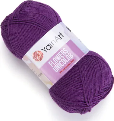 Produktbild von YarnArt Flowers Unicolor 749, 200m Wolle - Baumwollmix, Leicht & Weich