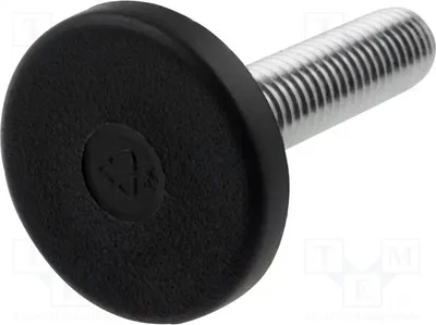 Produktbild von 1x Fuß mit Schaft steif M6 H: 11mm 431003 Füße  Durchm.Sockel: 25mm