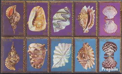 Produktbild von Briefmarken Palau-Inseln 1984 Mi 37-46 Zehnerblock (kompl.Ausg.) postfrisch Muscheln und Meeresschnecken