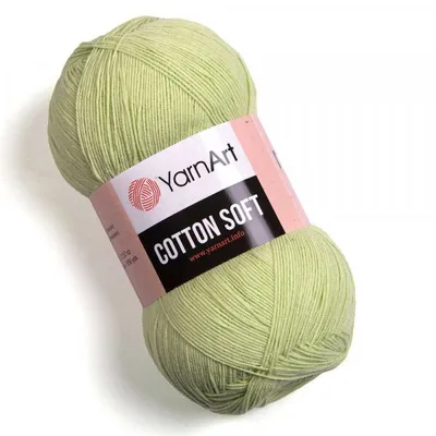 Obrázek produktu pro YarnArt Bavlna Soft příze 100 g / 600 m - barva 11 světle zelená - bavlněná příze