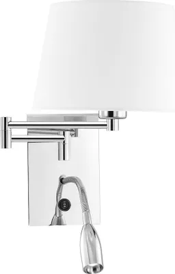 Obrázek produktu pro Nova Luce CINGO nástěnné svítidlo LED&E27 dvojitý chrom 3W teplá bílá 36x11x33cm 6102682