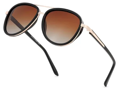 Zdjęcie produktu dla Okulary przeciwsłoneczne w stylu retro z polaryzacją i ochroną UV400