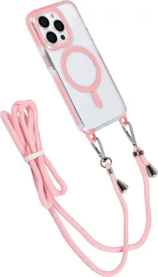 Immagine prodotto di Custodia posteriore TUNIQ per iPhone 14 Pro - cordino da collo - Magsafe - Rosa