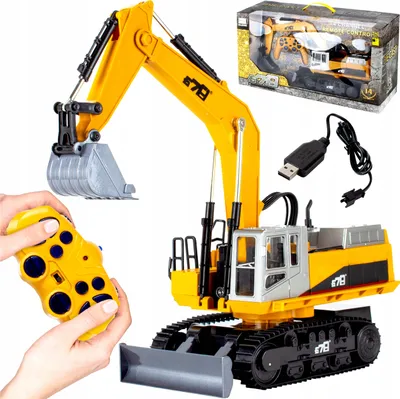 Produktbild von Ferngesteuerter Bagger Xxl Für Kinder, Fernsteuerung, Batterie, Usb, 36 Cm