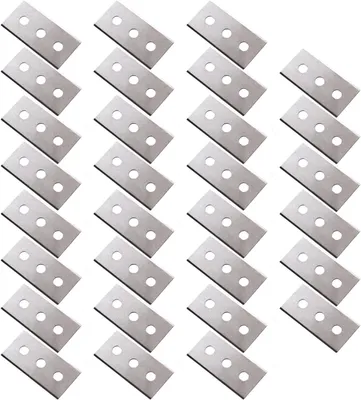 Obrázek produktu pro Sada 30 náhradních čepelí pro škrabku, náhradní čepel pro škrabku, čepele se třemi otvory pro sklokeramické varné desky, 0,2 mm