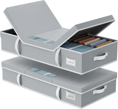 Obrázok produktu pre 2 ks veľké látkové úložné boxy pod posteľ s vekom