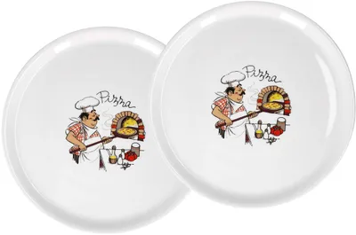 Produktbild von Saturnia Napoli White Dekor Pizzateller 31cm 2er set