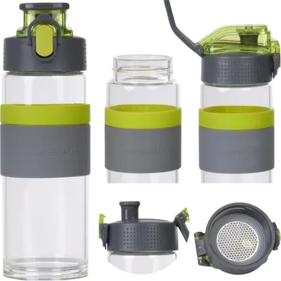 Produktbild von Casno Cross Borosilikatglasflasche 0,5 l
