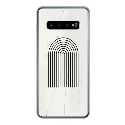 Produktbild von MuchoWow® Handyhülle Schutzhülle Hülle für Samsung Galaxy S10 Farbe - Regenbogen - Schwarz - Weiß Silikon Softcase Handy Hülle - Handytasche