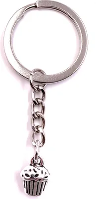 Obrázek produktu pro Onwomania přívěsek na klíče muffin luggage small silver metal pendant charm