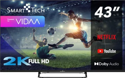 Zdjęcie produktu dla Smart-Tech 43FV02V, 109,2 cm (43"), 1920 x 768 px, DLED, Smart TV, Wi-Fi, Szary