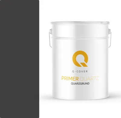Produktbild von Q-Cover Quarzgrund Für Buntsteinputz 15kg Schwarz M12 Acrylatdispersion Grundiermittel Innen & Außen Für Wände Ca. 0,3-0,4 Kg/M2