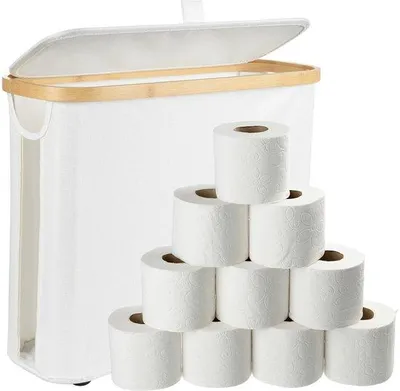 Produktbild von Opvouwbare Badkamer-Organisator mit Abdeckung für Toilettenpapier und mehr