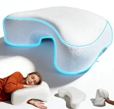 Immagine prodotto di Omgoods - Cuscino ergonomico per il sonno con apertura per le braccia - Supporto per collo e spalle