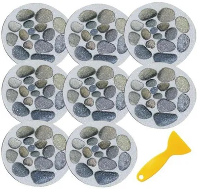 Obrázek produktu pro Protiskluzové samolepky do vany, 8 kusů, velké, pro obložené sprchové kouty