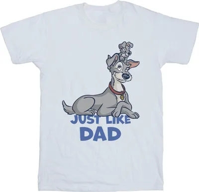 Produktbild von Disney - "Lady And The Tramp Just Like Dad" T-Shirt für Herren BI33890 (XXL) (Weiß)