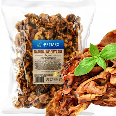Produktbild von Leckerbissen, natürlicher Hundekauartikel: Petmex Schweinefleisch-Streifen, getrocknet, 1 kg